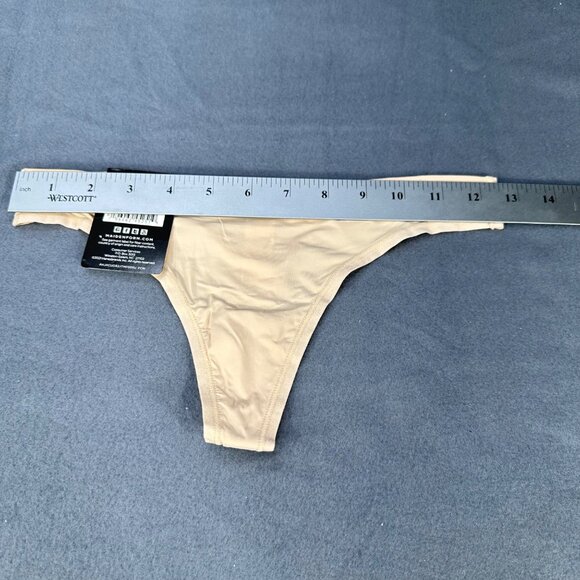 Maidenform Womens Size Small 5 Panty Thong Barely There Invisible Look Beige New - Picture 7 of 9